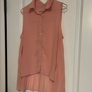 Sleeveless Pink Blouse